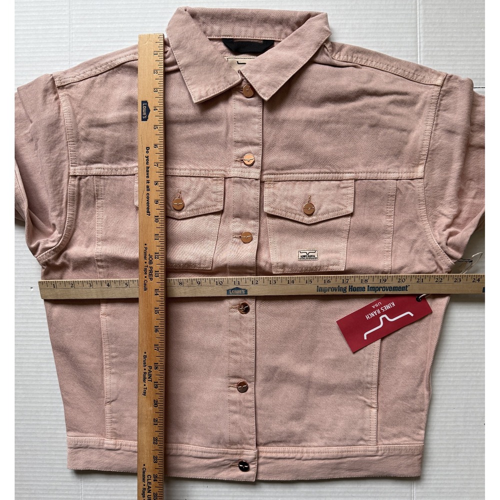 KIMES RANCH - Women's CHELSEA Pink Boxy Denim Jean Jacket‎ - X-Large - XL - NWT - Picture 4 of 10